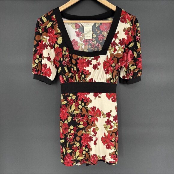 Speechless Women's Floral Print Babydoll Blouse M Empire Waist Y2k Going Out Top - Picture 1 of 6
